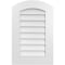 Ekena Millwork Arch Top Surface Mount PVC Gable Vent: Functional, w/ 3-1/2"W x 1"P Standard Frame, 18"W x 28"H GVPAR18X2801SF - alternate 1